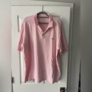 Tommy Bahama Light Pink Polo with Embroidered Fish Logo